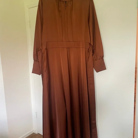 Dainty Jewells Brown Bishop Sleeve Gown - Picture 1 of 2